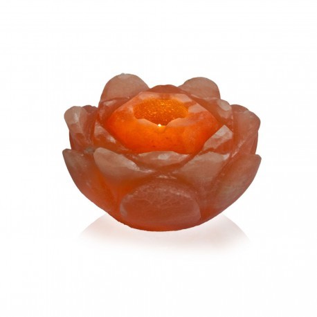 Salzkristall Lotusblüte Teelicht