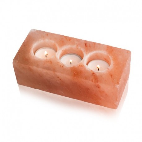 Salzkristall Teelicht Ziegelform