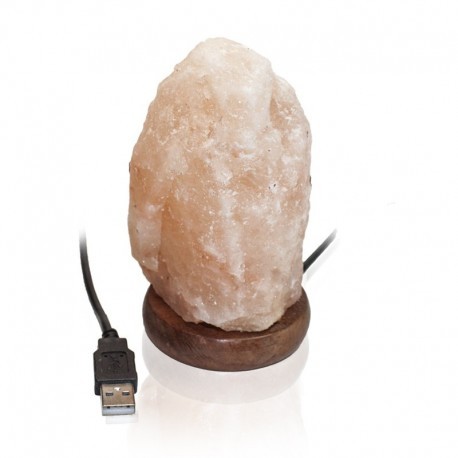 Salzkristall-Lampe mit USB-Stecker